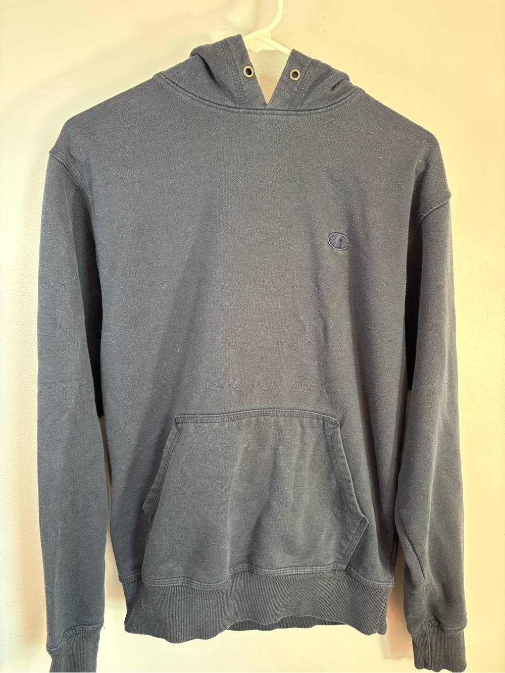 Champion Navy Pullover Hoodie with Subtle Logo